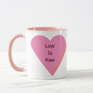 Mug L'Amour Est Une Citation Genre Coeurs Rose Monogra
