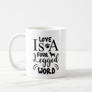 Mug L'amour est une pâte à café à quatre pattes - Chie