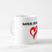 MUG "L'AMOUR EST UNE SORTE DE COEUR" (Devant gauche)