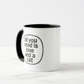 Mug L'amour et un chat (Devant gauche)