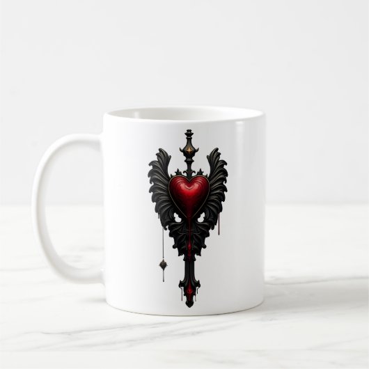 Mug L'amour éternel dans l'ombre de l'obscurité gothiq (Gauche)