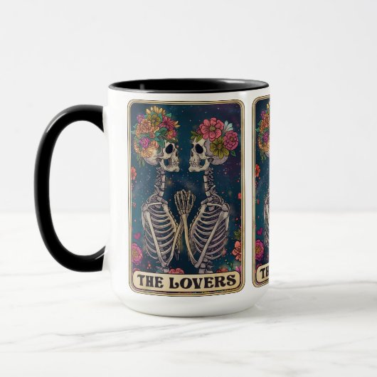 Mug L'Amour Éternel Se Rend Ici ! ☕ 💀 🌺 Le Tarot Amo (Gauche)