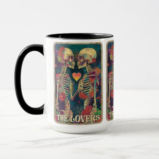 Mug L'Amour Éternel Se Rend Ici ! ☕ 💀 ❤️ Le Tarot Amo (Gauche)
