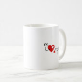 Mug L'amour flotte dans les murmures à l'aquarelle (Devant droit)