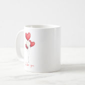 Mug L'amour flotte dans les murmures à l'aquarelle (Devant gauche)