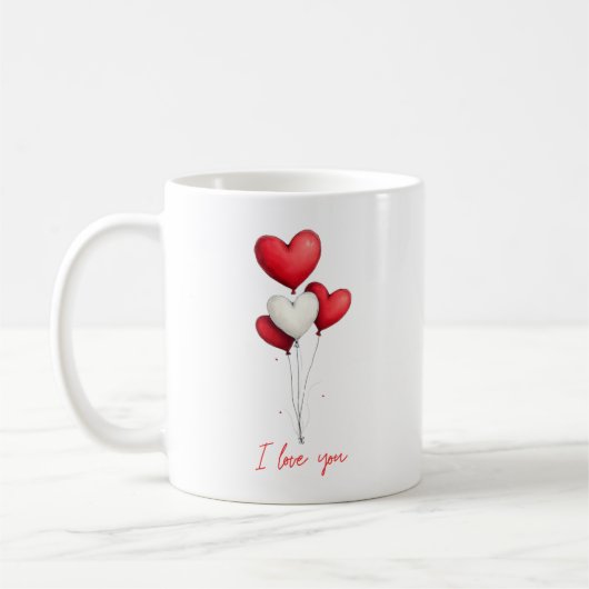 Mug L'amour flotte dans les murmures à l'aquarelle (Gauche)