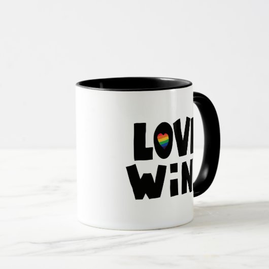 Mug L'amour gagne (Devant droit)