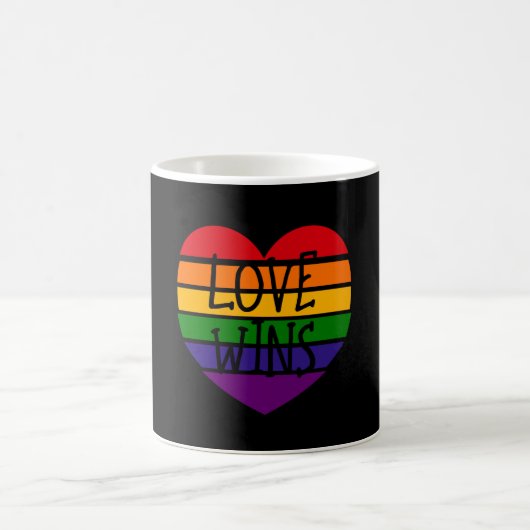 Mug L'amour Gagne Cœur Arc-en-Ciel (Centre)