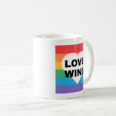 Mug L'amour gagne | GAY PRIDE (Devant droit)