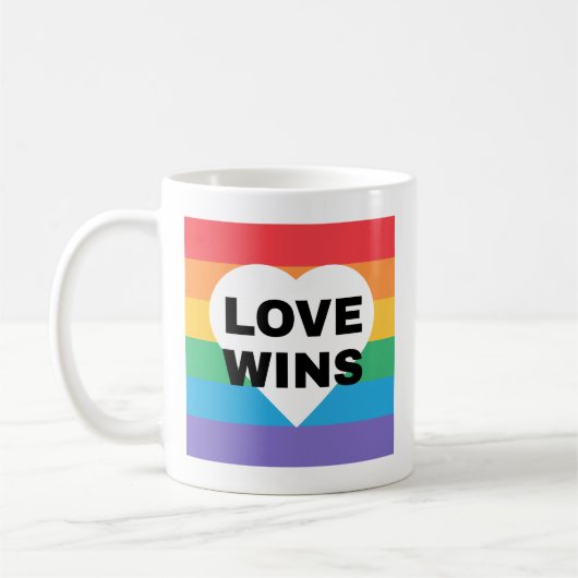 Mug L'amour gagne | GAY PRIDE (Gauche)