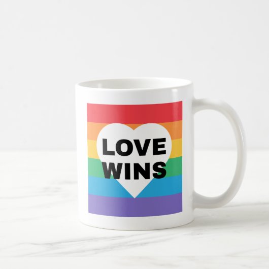 Mug L'amour gagne | GAY PRIDE (Droite)