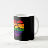 Mug L'amour gagne Rainbow Heart (Devant droit)