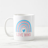 Mug L'amour gagne transgenre arc-en-ciel (Gauche)