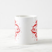 Mug L'amour gagne Valentines Red Couronne Frame (Centre)