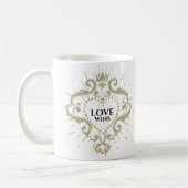 Mug L'amour gagne Valentines scintillante Couronne (Gauche)