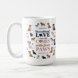 Mug L'amour inconditionnel vient avec quatre pattes -