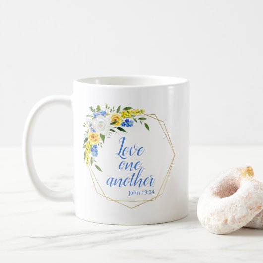 Mug L'amour l'un l'autre Floral (Avec donut)