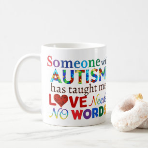 MUG L'AMOUR N'A PAS BESOIN DE MOTS AUTISME