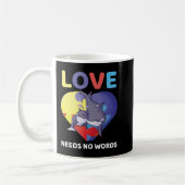 Mug L'amour n'a pas besoin de mots Sensibilisation sur (Gauche)