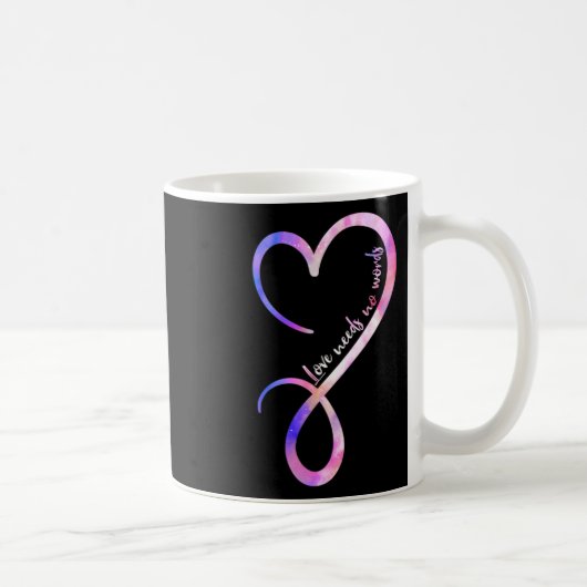Mug L'amour n'a pas besoin de mots Tolérance de Sensib (Droite)