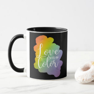 Mug L'amour ne voit pas de citation couleur Arc-en-cie