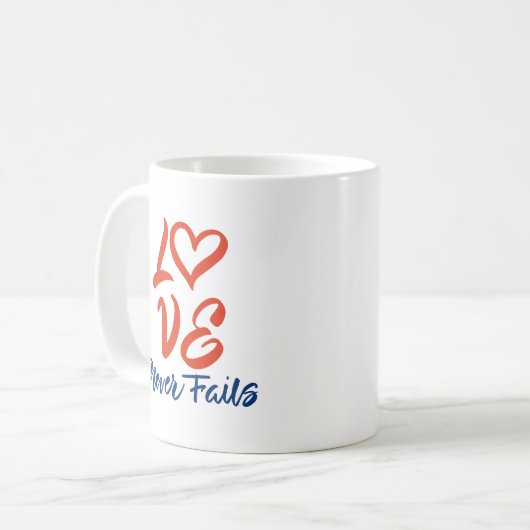 Mug L'amour n'échoue jamais (Devant gauche)