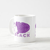 Mug L'AMOUR NOIR en PURPLE (Devant gauche)