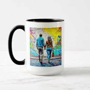Mug L'amour personnalisé que vous aimez   Mains de ret