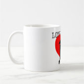 Mug L'amour pour courir femme en cours cadeau cadeau c (Gauche)