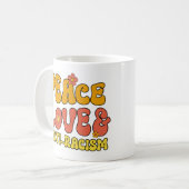 Mug L'amour pour la paix et l'anti-racisme (Devant gauche)