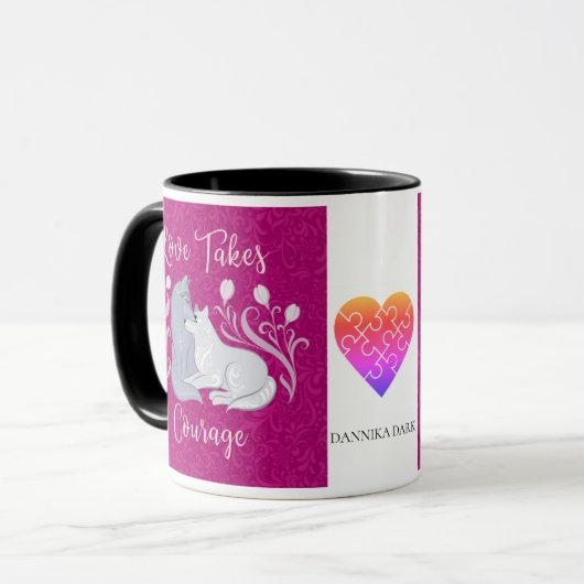 Mug L'amour prend courage (Devant gauche)