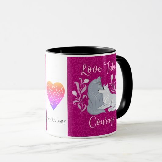Mug L'amour prend courage (Devant droit)