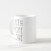 Mug L'amour Rae Dunn d'espoir de foi a inspiré la (Devant gauche)