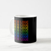 Mug L'amour Rétro est Amour (Devant gauche)