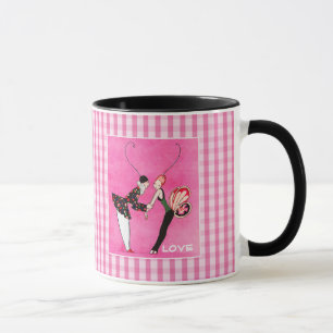 Mug  L'amour. Saint-Valentin Art déco, les beignets d