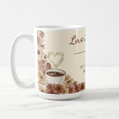 Mug L'amour se prépare Fleur Brown Mariage Coeur (Gauche)