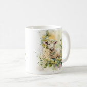 Mug Lampe d'aquarelle de printemps (Devant droit)
