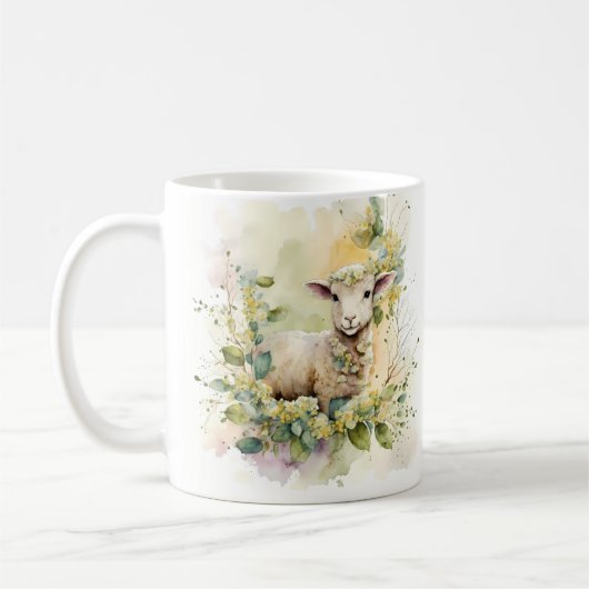 Mug Lampe d'aquarelle de printemps (Gauche)