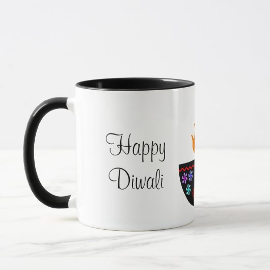 Mug Lampe Diwali colorée Diya (Gauche)