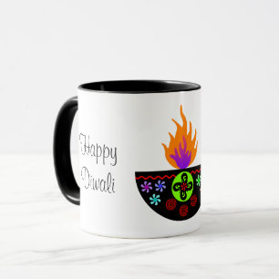 Mug Lampe Diwali colorée Diya