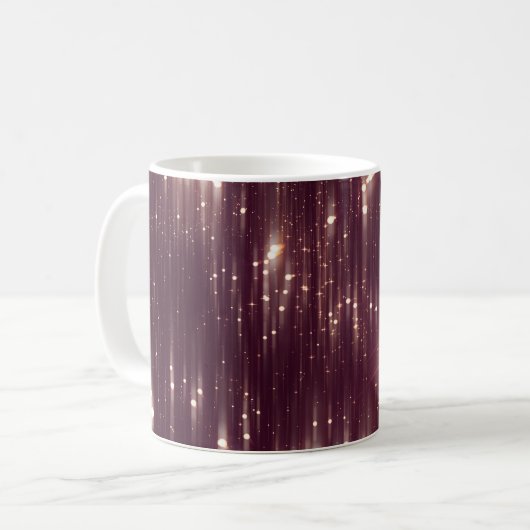 Mug Lampe rose abstraite avec parties scintillant (Devant gauche)