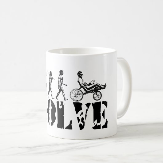 Mug L'amusement couché d'évolution de bicyclette (Devant droit)