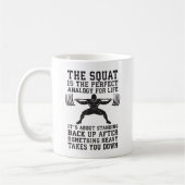 Mug L'Analogie De Squat Pour La Vie - Leg Day Inspirat (Gauche)