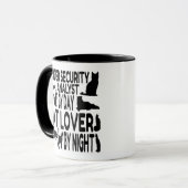 Mug L'analyste en cybersécurité aime les chats (Devant gauche)