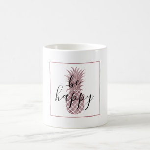 Mug L'ananas rose d'or soit heureux