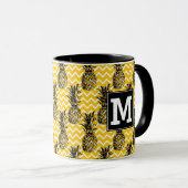 Mug L'ananas zigzague monogramme de | (Devant droit)