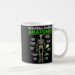 Mug L'anatomie d'un joueur de pickleball drôle dink ba