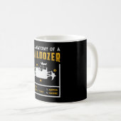 Mug L'Anatomie D'Un Ouvrier De Construction Bulldozer (Devant droit)