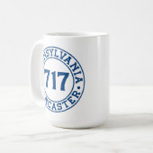 Mug Lancaster Pennsylvanie Code régional 717 (Devant gauche)