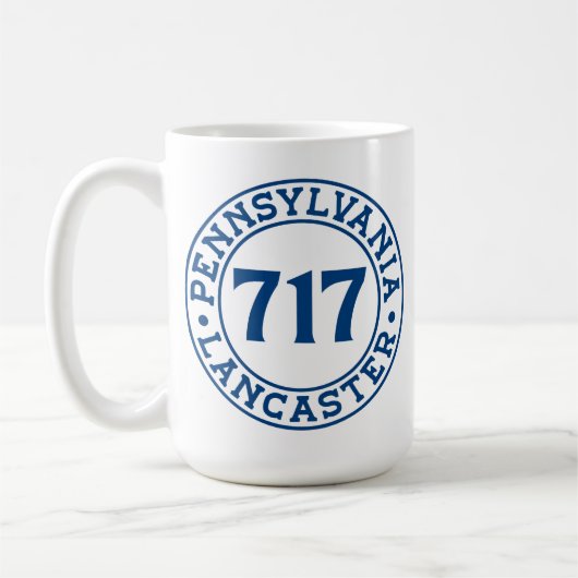 Mug Lancaster Pennsylvanie Code régional 717 (Gauche)